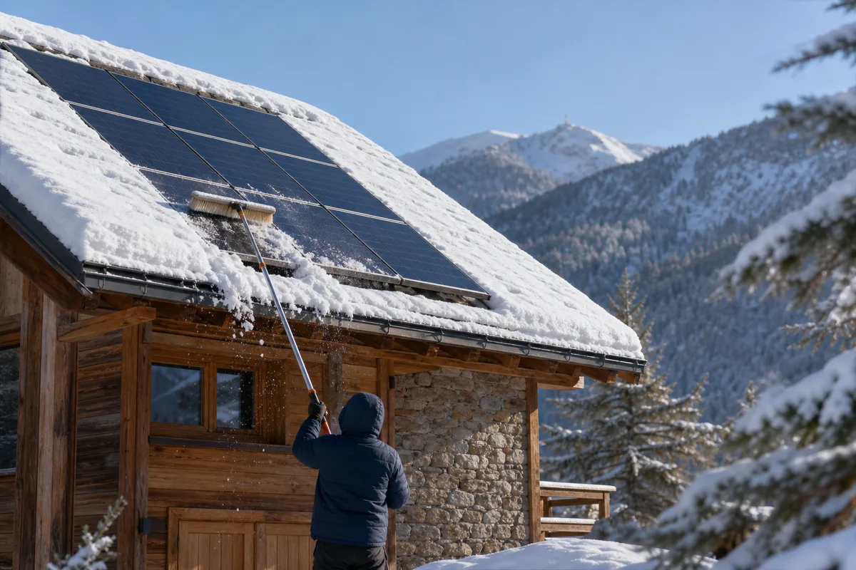 Déneiger ses panneaux à La Salle-les-Alpes : les bons gestes, les vrais risques