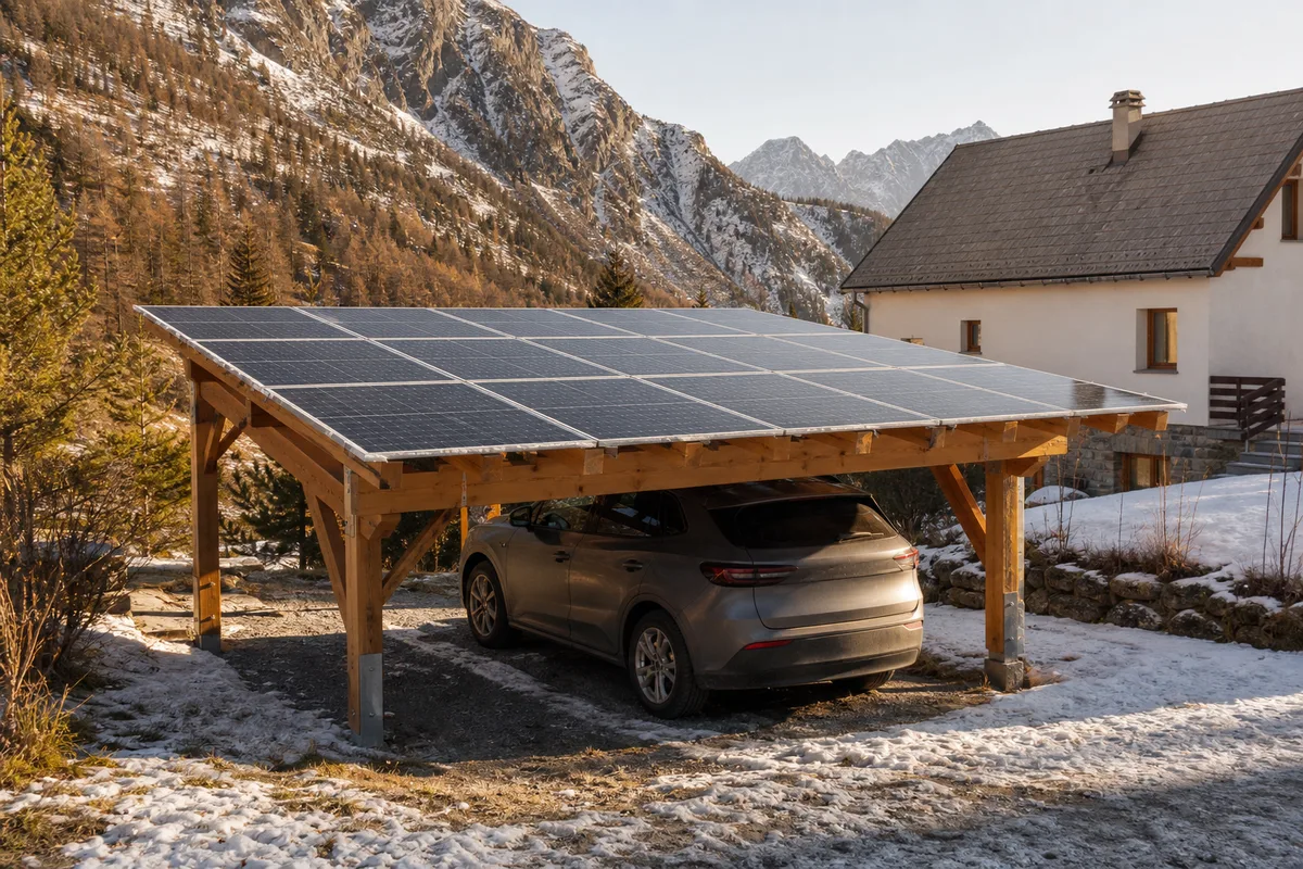Carport solaire à La Salle-les-Alpes